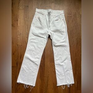Vintage Flare High Rise White Jeans